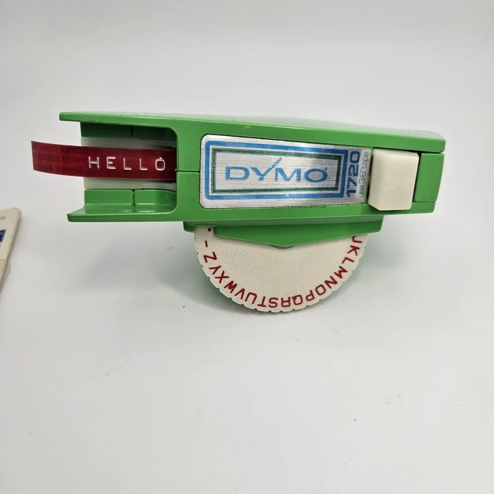 Dymo 1720 Label Maker Lime Green Handheld Loaded w/ 3/8